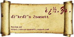 Ökrös Zsanett névjegykártya